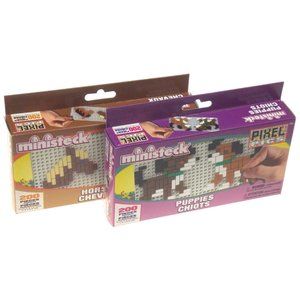 Ministeck Pixel Pics Puppies & Horses Set 2 Dog Puppy Pony Craft Puzzle Activity